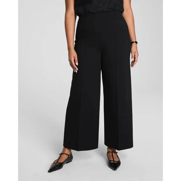 NEW SPANX THE PERFECT WIDE LEG PANT In BLACK 20947R Size Large - Picture 2 of 6